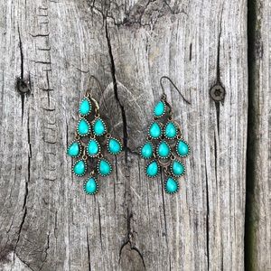 Turquoise Chandelier Earrings